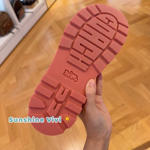 NWT Coach Woman Two Band Sport Slide True Pink CBN29 us 7 - Picture 3 of 8